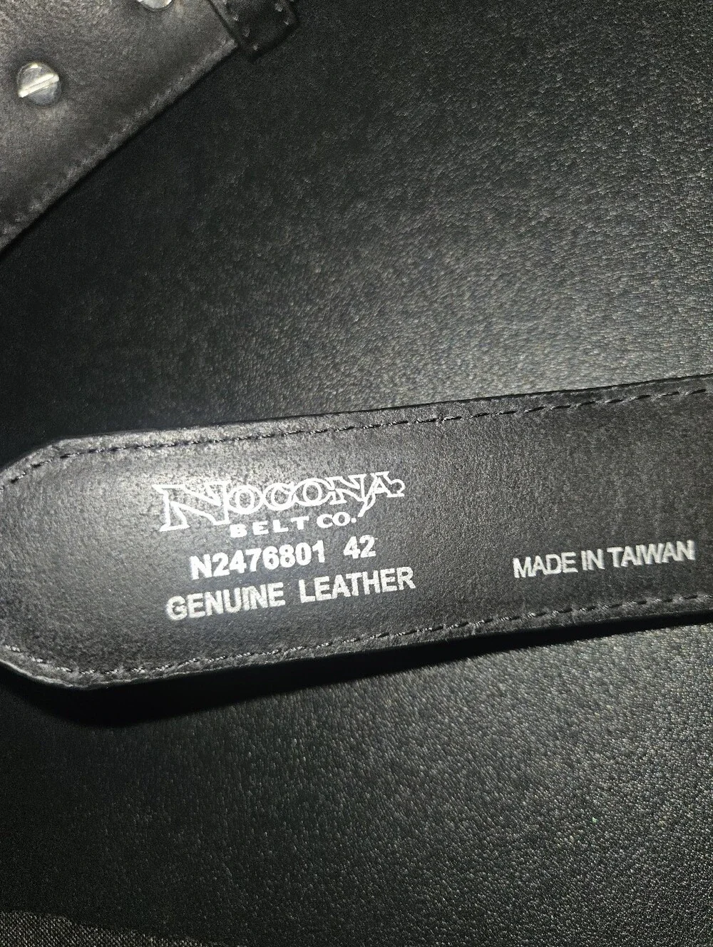 Vintage 90's Nocona Men's Western Top Hand Ranger Black Leather Belt Size 42